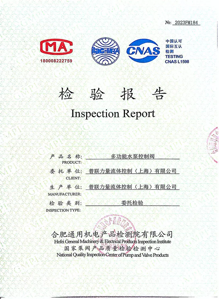 多功能水泵控制阀